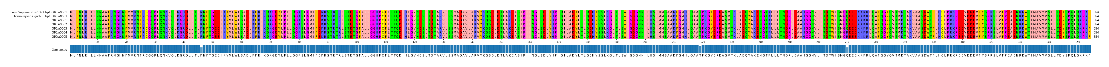 Multiple Alignments (by translate haplotype frequency)