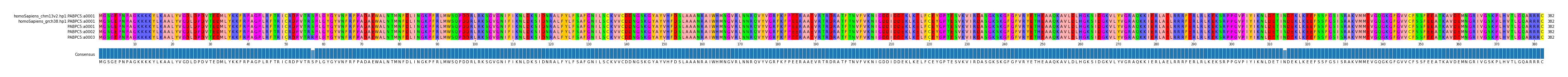 Multiple Alignments (by translate haplotype frequency)