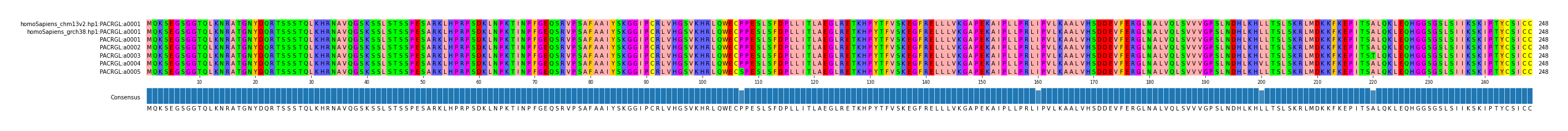 Multiple Alignments (by translate haplotype frequency)