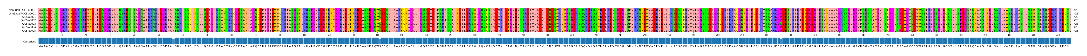 Multiple Alignments (by translate haplotype frequency)