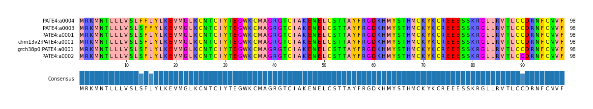 Multiple Alignments (by translate haplotype similarity)