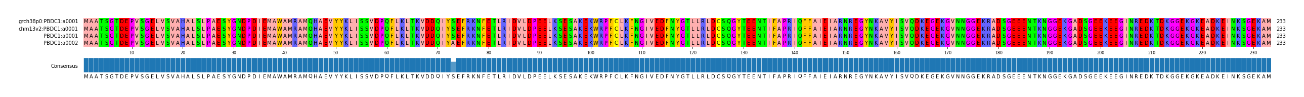 Multiple Alignments (by translate haplotype frequency)