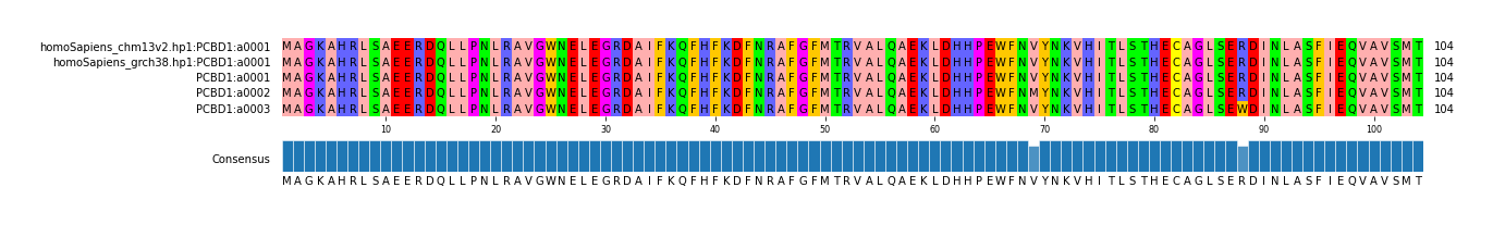 Multiple Alignments (by translate haplotype frequency)