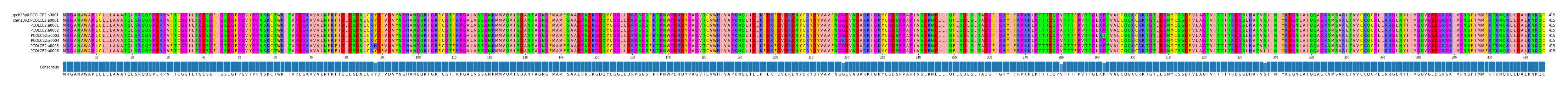 Multiple Alignments (by translate haplotype frequency)