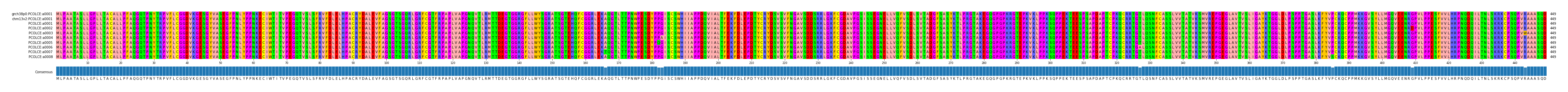 Multiple Alignments (by translate haplotype frequency)