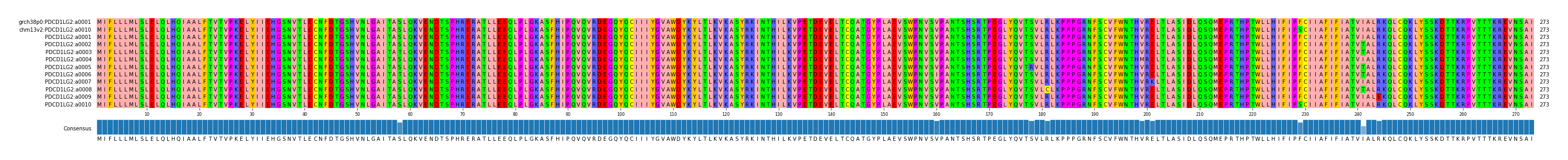 Multiple Alignments (by translate haplotype frequency)