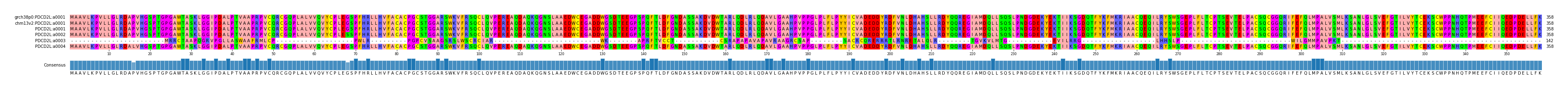 Multiple Alignments (by translate haplotype frequency)