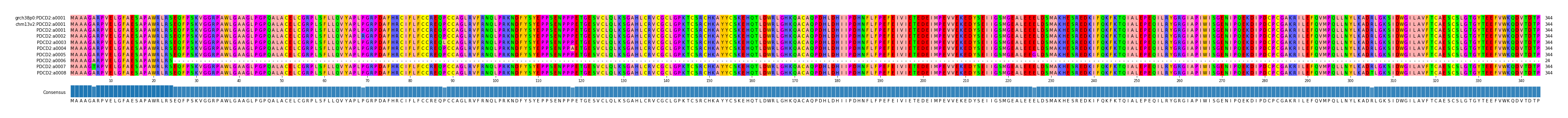 Multiple Alignments (by translate haplotype frequency)