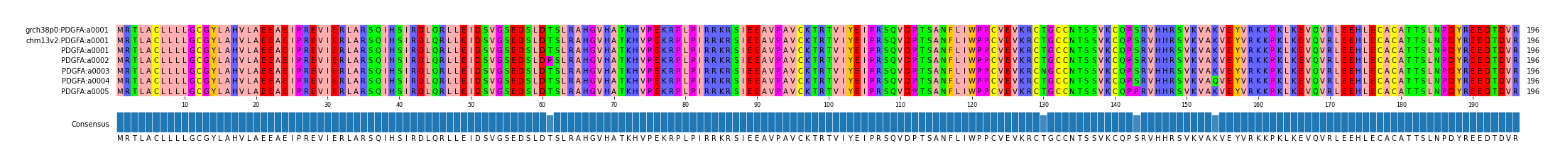 Multiple Alignments (by translate haplotype frequency)