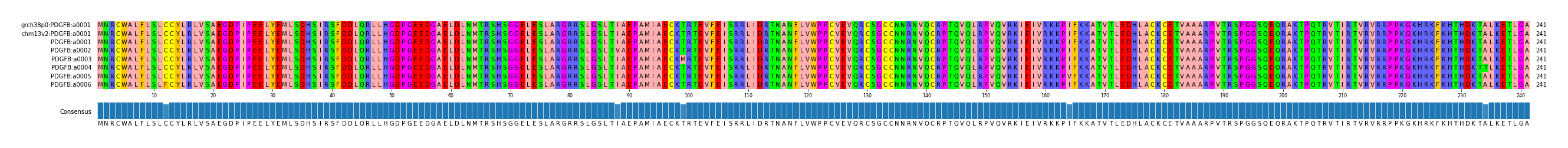 Multiple Alignments (by translate haplotype frequency)