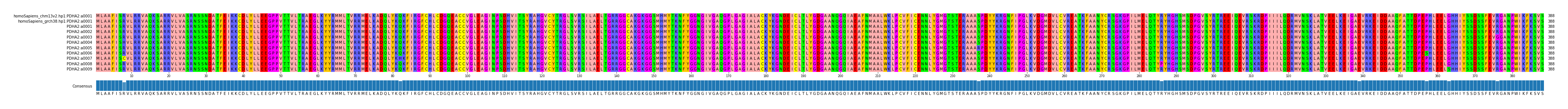 Multiple Alignments (by translate haplotype frequency)