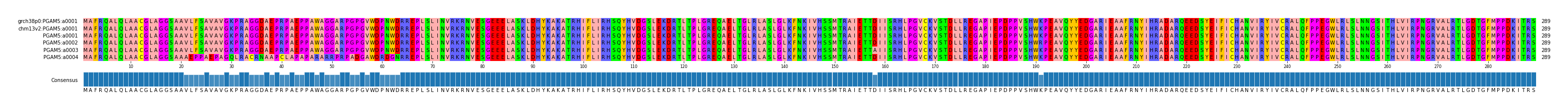 Multiple Alignments (by translate haplotype frequency)