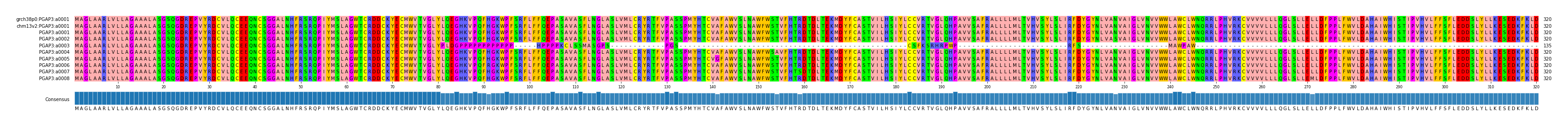 Multiple Alignments (by translate haplotype frequency)