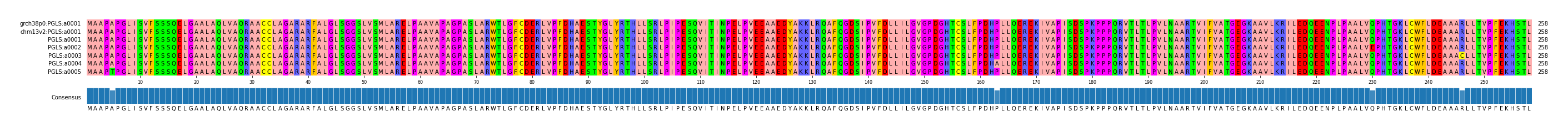 Multiple Alignments (by translate haplotype frequency)