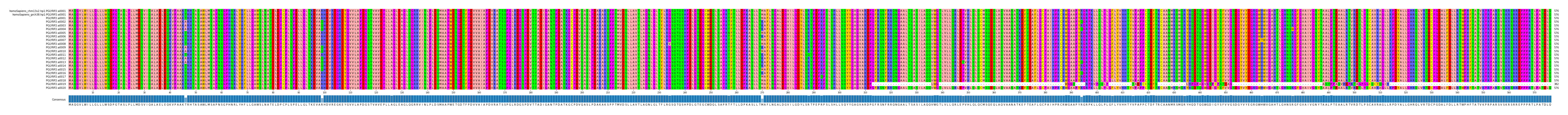 Multiple Alignments (by translate haplotype frequency)
