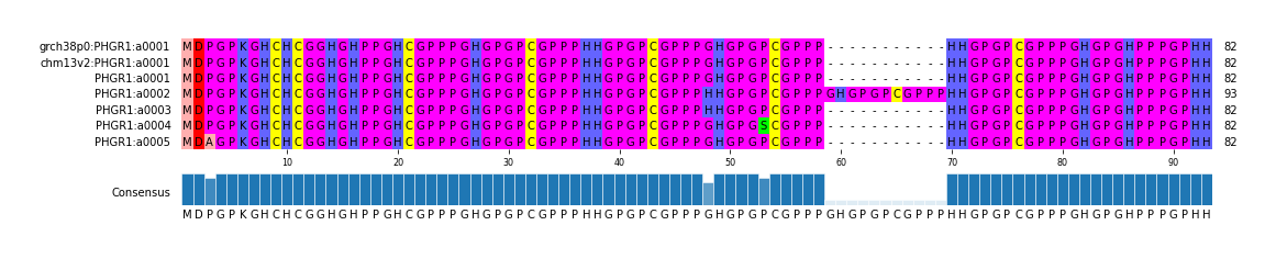 Multiple Alignments (by translate haplotype frequency)