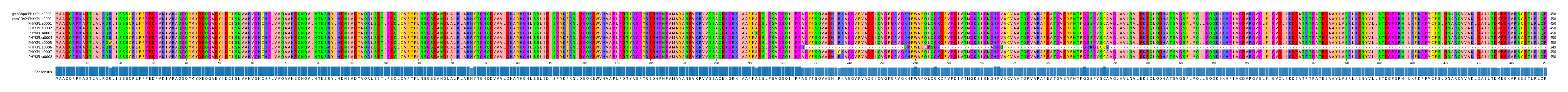 Multiple Alignments (by translate haplotype frequency)