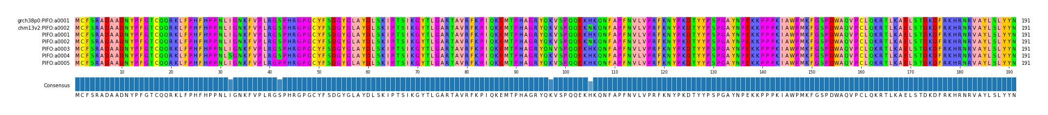 Multiple Alignments (by translate haplotype frequency)