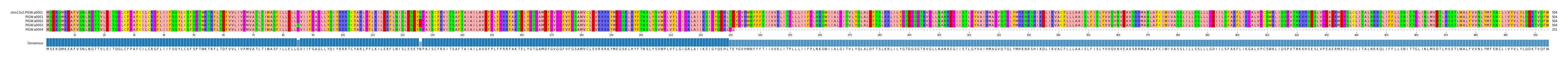 Multiple Alignments (by translate haplotype frequency)