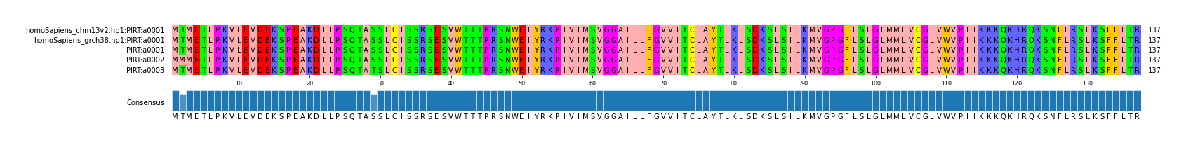 Multiple Alignments (by translate haplotype frequency)