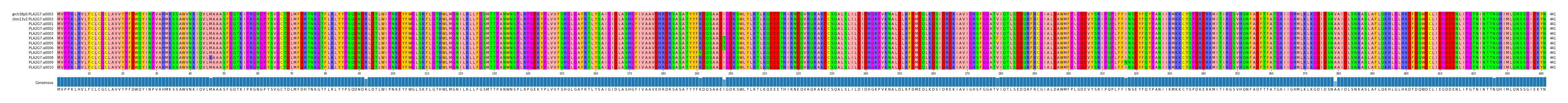 Multiple Alignments (by translate haplotype frequency)