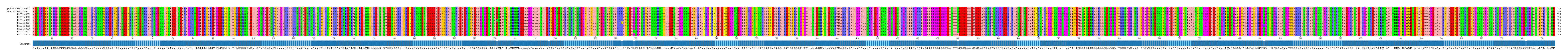 Multiple Alignments (by translate haplotype frequency)