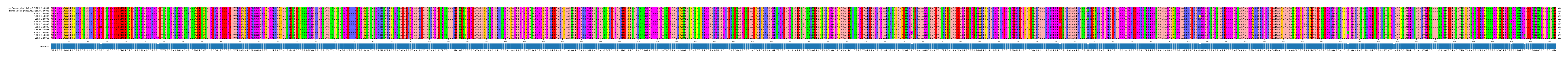 Multiple Alignments (by translate haplotype frequency)