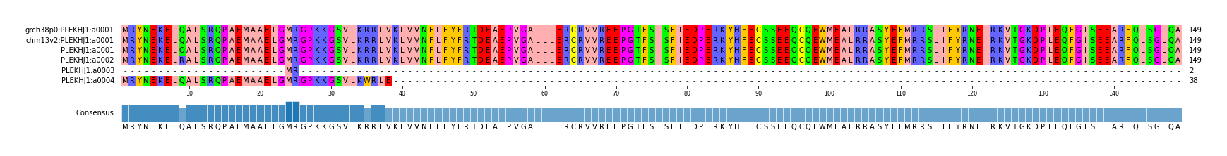 Multiple Alignments (by translate haplotype frequency)