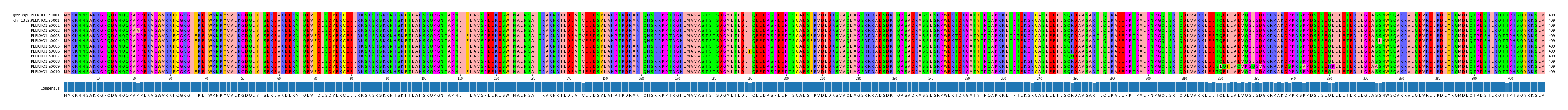 Multiple Alignments (by translate haplotype frequency)
