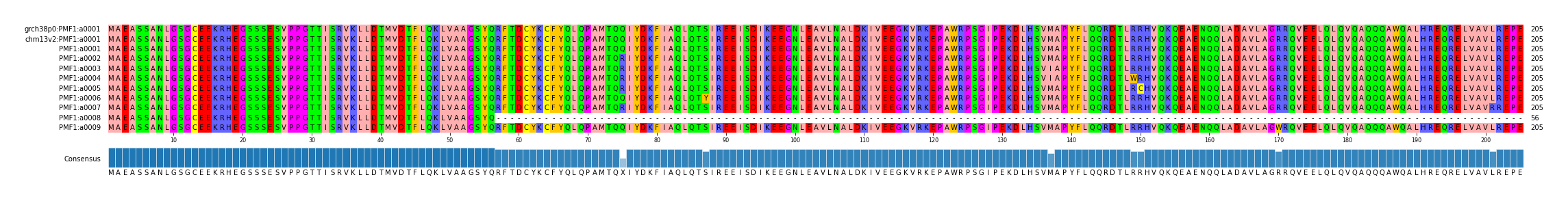 Multiple Alignments (by translate haplotype frequency)