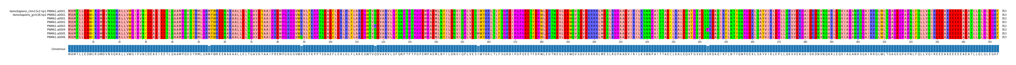 Multiple Alignments (by translate haplotype frequency)