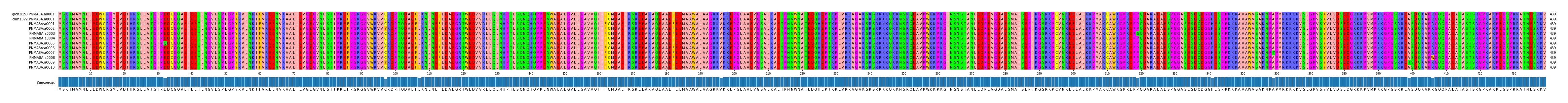 Multiple Alignments (by translate haplotype frequency)