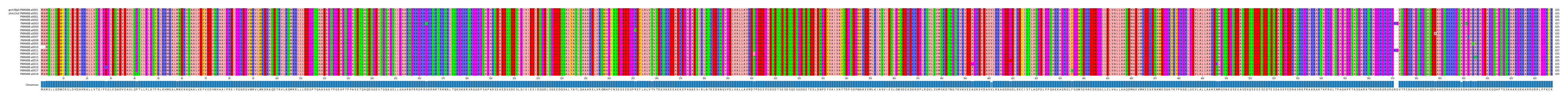 Multiple Alignments (by translate haplotype frequency)