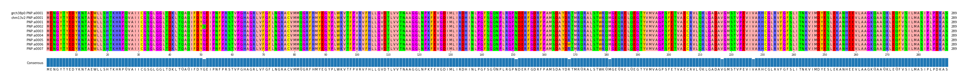 Multiple Alignments (by translate haplotype frequency)