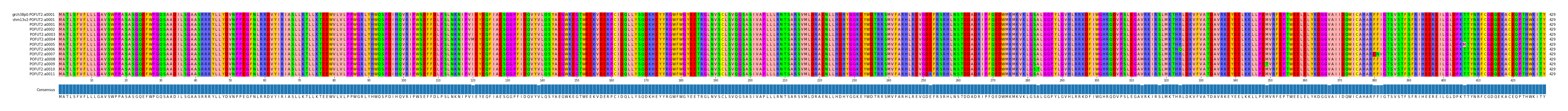 Multiple Alignments (by translate haplotype frequency)