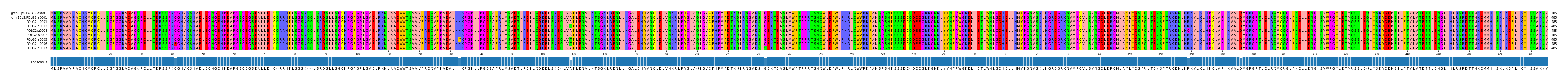 Multiple Alignments (by translate haplotype frequency)