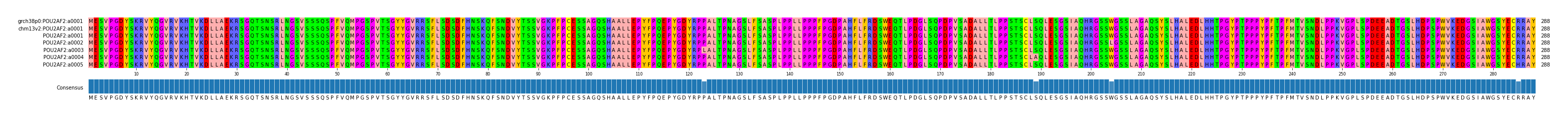 Multiple Alignments (by translate haplotype frequency)