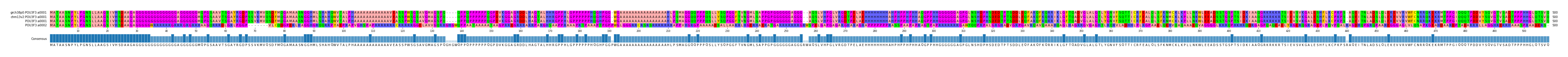 Multiple Alignments (by translate haplotype frequency)