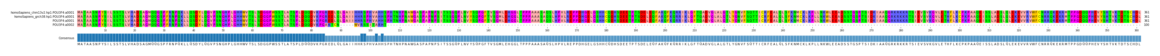 Multiple Alignments (by translate haplotype frequency)