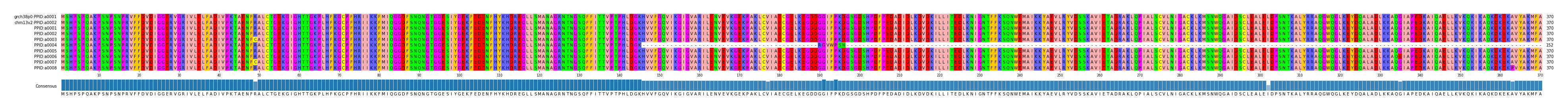 Multiple Alignments (by translate haplotype frequency)