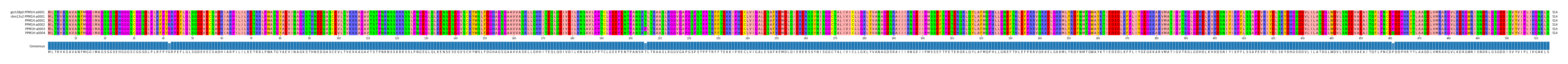 Multiple Alignments (by translate haplotype frequency)
