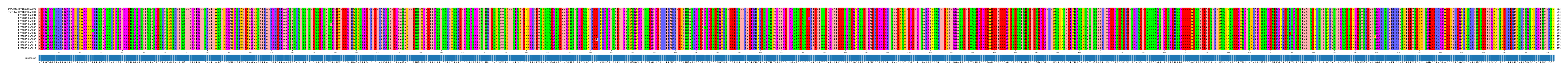 Multiple Alignments (by translate haplotype frequency)