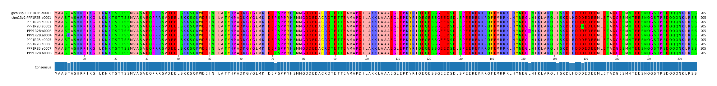 Multiple Alignments (by translate haplotype frequency)