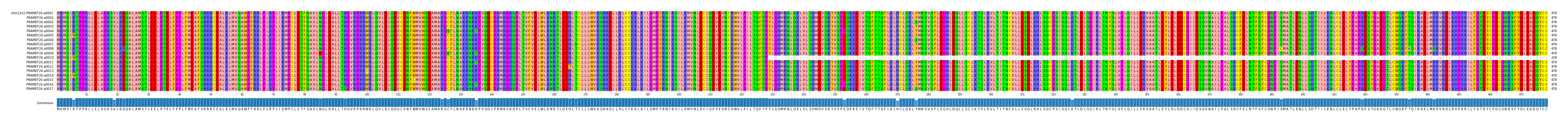 Multiple Alignments (by translate haplotype frequency)