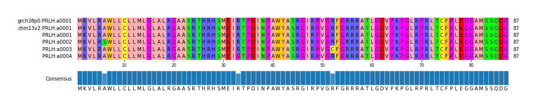 Multiple Alignments (by translate haplotype frequency)