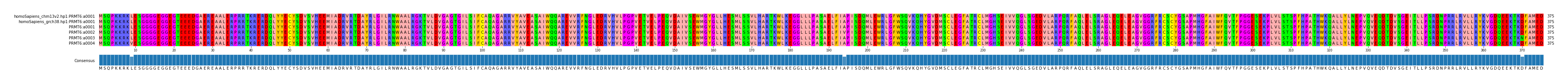 Multiple Alignments (by translate haplotype frequency)