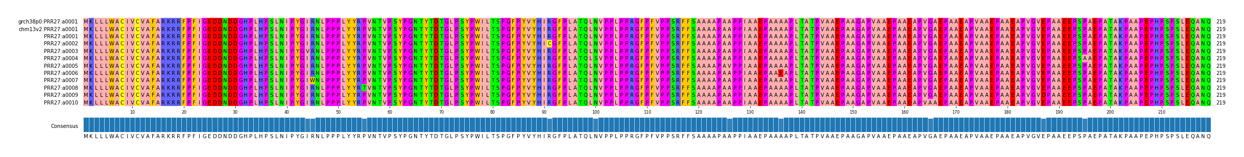 Multiple Alignments (by translate haplotype frequency)