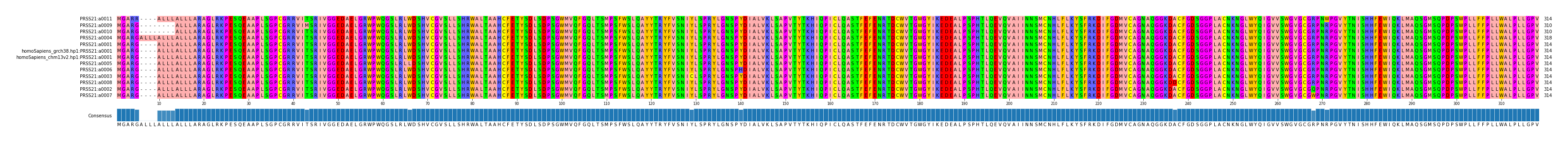 Multiple Alignments (by translate haplotype similarity)