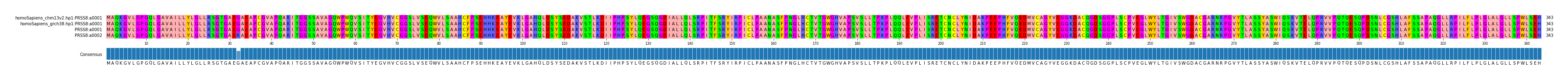 Multiple Alignments (by translate haplotype similarity)