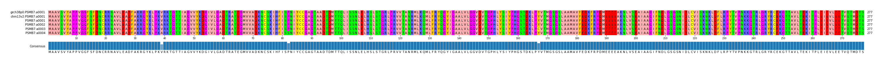Multiple Alignments (by translate haplotype frequency)